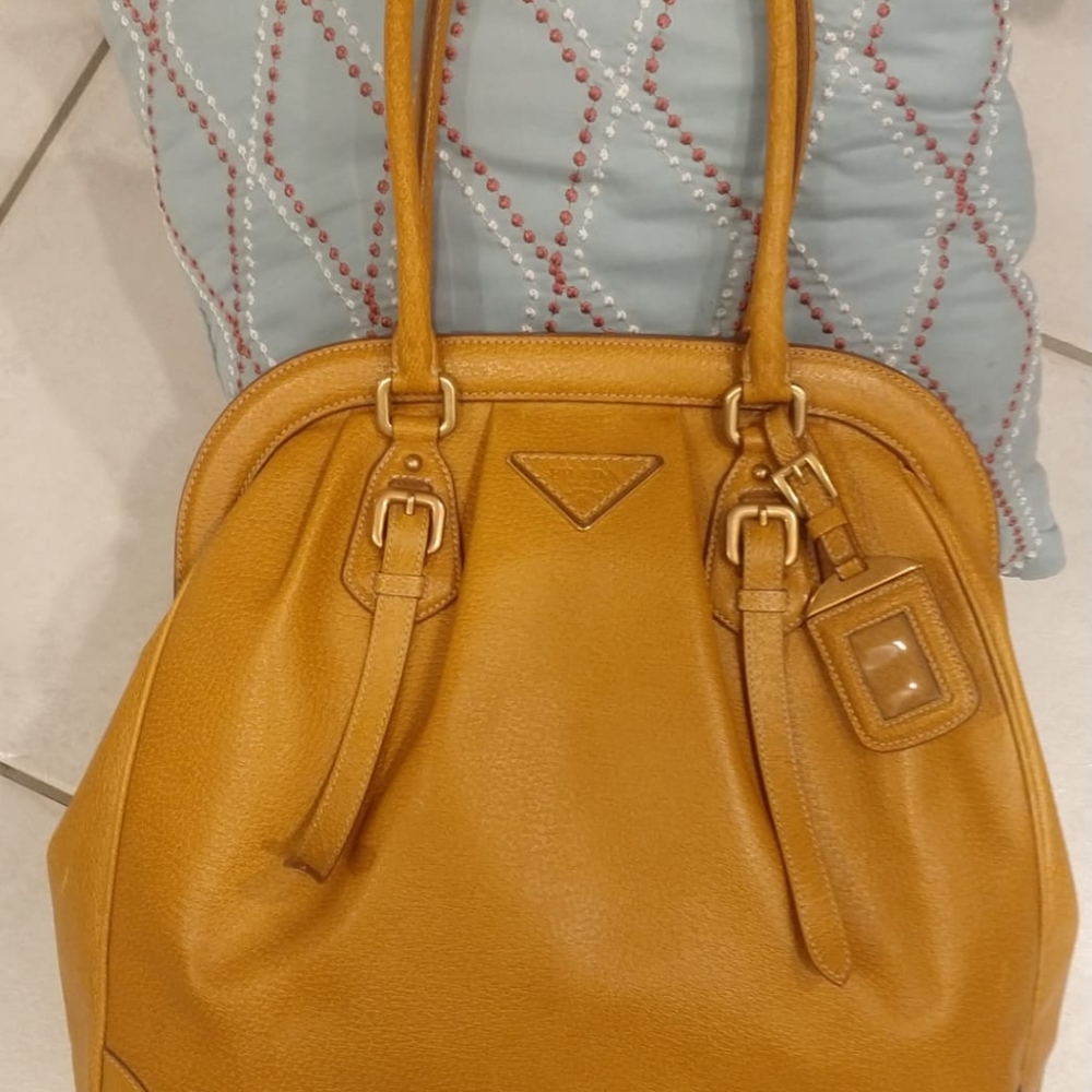 PRADA Authentic camel leather high Doctors bag - Picture 2 of 5